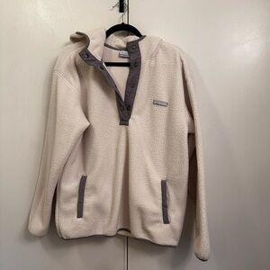 Columbia women’s large hooded fleece, worn once